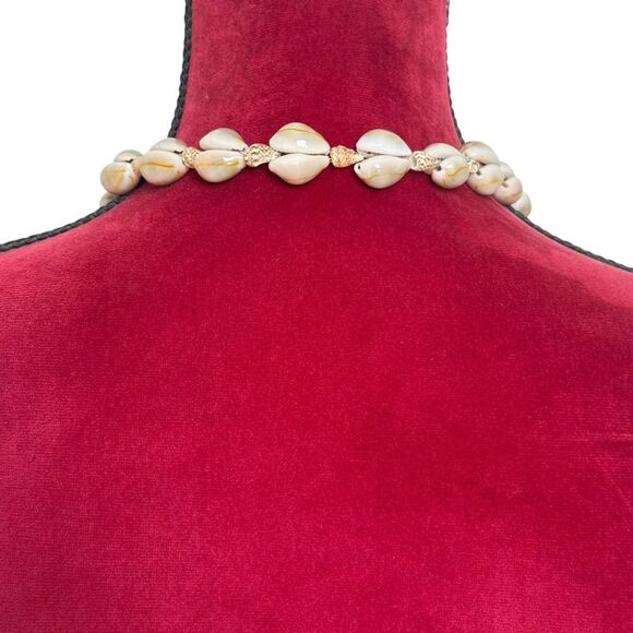 Vintage 70s Cowrie Shell Hawaiian Tahitian Lei Necklace 32” - Picture 4 of 7